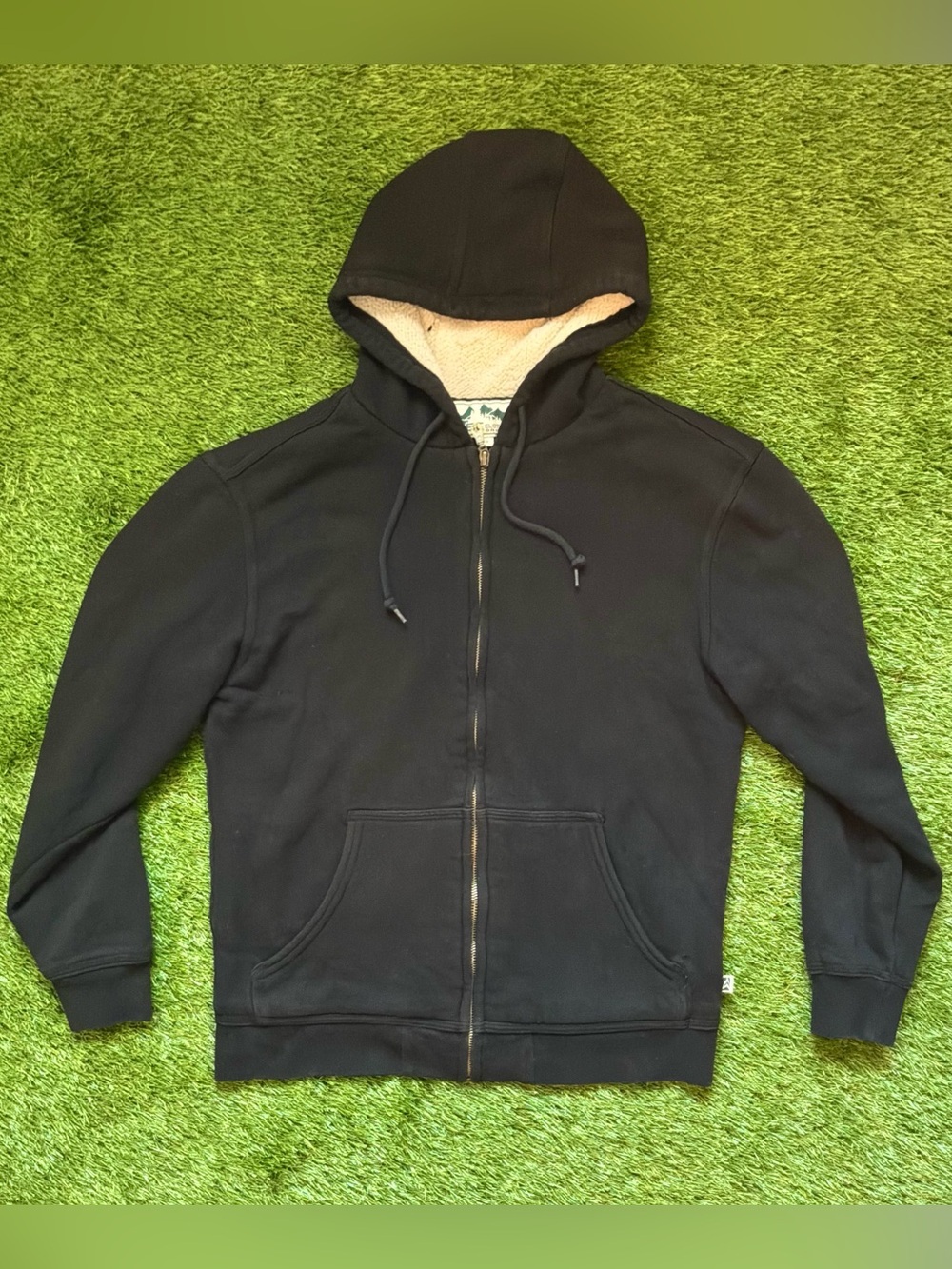 BC Clothing Original Sherpa Lined Zip Hoodie Black Small